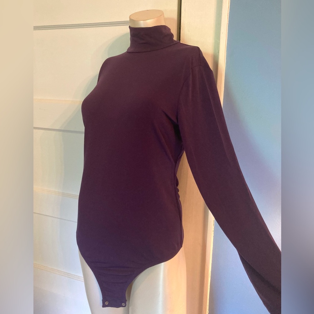 Purple Turtleneck Bodysuit, size Medium